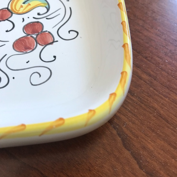 Williams Sonoma Raffaellesco Hand Painted Italian Art Pottery Rectangula… - Picture 3 of 7
